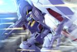  dust gundam gundam_unicorn kuronyan mecha no_humans smoke solo 