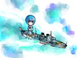  bad_id chibi destroyer imperial_japanese_navy military namesake neon_genesis_evangelion object_namesake school_uniform ship sitting world_war_ii zukkii_(german-empire118) 