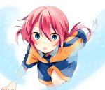  bad_id blue_eyes hage_ta inazuma_eleven inazuma_eleven_(series) inazuma_eleven_go kirino_ranmaru open_mouth pink_hair trap twintails 