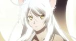  ahoge animal_ears animated animated_gif bakemonogatari cat_ears gif hanekawa_tsubasa hanekawa_tsubasa_(cat) long_hair lowres monogatari_(series) solo white_hair yellow_eyes 