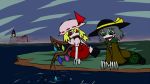  artist_request blonde_hair blush blush_stickers fang fishing fishing_rod flandre_scarlet fog good_end green_eyes happy koishi_adventure komeiji_koishi lake mist multiple_girls red_eyes scarlet_devil_mansion sharp_teeth single_fang smile touhou white_skin 