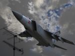  aircraft antennae cloud copyright_request fighter_jet flying helmet jet mig-25 photorealistic realistic soviet taseri viktor_ivanovich_belenko 