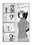  bad_id bag comic monochrome moso original school_uniform short_hair skirt translated 