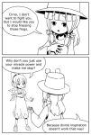  book cirno comic english hat ice_wings long_hair monochrome moriya_suwako multiple_girls short_hair sixten snake touhou wings 