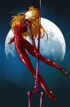  artist_request bodysuit breasts closed_eyes eyes_closed hair_ornament lance_of_longinus moon neon_genesis_evangelion nty-in-the-house orange_hair plugsuit rebuild_of_evangelion shikinami_asuka_langley solo soryu_asuka_langley souryuu_asuka_langley weapon 