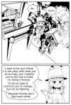  book cirno comic english flying frog frozen hat ice_wings long_hair monochrome moriya_suwako multiple_girls short_hair sixten touhou wings 