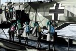  aqua_hair backpack bag case cross hatsune_miku heinkel_he_59 iron_cross military randoseru rxjx seaplane twintails vocaloid world_war_ii 