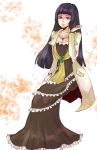  black_hair dress frills hachijo_ikuko hachijo_toya hime_cut jewelry long_hair necklace ozoneberry purple_eyes solo umineko_no_naku_koro_ni violet_eyes 