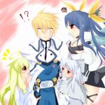  3girls angelia_avallone arcana_heart blonde_hair blue_hair choker crossover dizzy guilty_gear guy_cecil halo ky_kiske melty_blood red_eyes ribbon silver_hair tales_of_the_abyss tsukihime white_len 