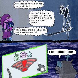  carol_holiday deltarune holding holding_sword holding_weapon kris_(dark_world)_(deltarune) kris_(deltarune) meme monster ralsei roaring_knight sebadoesntexist susie_(dark_world)_(deltarune) susie_(deltarune) sword utdr_(toby_fox) weapon 