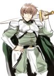  armor cape orion_(orionproject) pauldrons rance rance_(series) sword weapon 