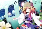  eyes fish flower hat madara moriya_suwako orange_eyes touhou 