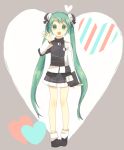  bad_id child green_eyes green_hair hatsune_miku long_hair open_mouth pigeon-toed pigeon_toed project_diva project_diva_extend solo twintails ura-omote_lovers_(vocaloid) very_long_hair vocaloid waving yo_(toriyyyyy) 