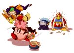  bird blush_stickers broom candy cape chuchu_(kirby) covering_eyes dedede egg gooey grill_(kirby) halloween hat horns king_dedede kirby kirby_(series) konna-nani lollipop mask meta_knight prank running smell witch_hat 