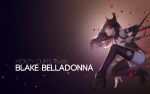  black_hair blake_belladonna dress gothic high_heels horns long_hair rwby wallpaper yellow_eyes 