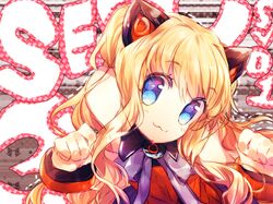  blonde_hair blue_eyes catgirl close namie-kun seeu vocaloid 