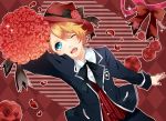  flower flowers hat kurusu_shou petals uta_no_prince-sama wink 