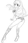  fugetsu_taku horns kneepits looking_back lum monochrome sketch urusei_yatsura work_in_progress 