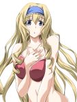  blonde_hair blue_eyes cecilia_alcott drill_hair hairband infinite_stratos long_hair mister_(black_and_white) simple_background solo 