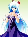  bow closed_eyes cosplay engo_(aquawatery) eyes_closed fujiwara_no_mokou hair_bow hair_ribbon highres kamishirasawa_keine kamishirasawa_keine_(cosplay) long_hair ribbon silver_hair solo touhou very_long_hair 