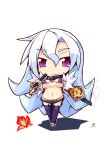  bikini character_request chibi dual_wielding gun purple_eyes reku solo swimsuit violet_eyes weapon white_hair 