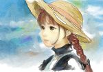  akage_no_anne anne_of_green_gables anne_shirley braid child face hat shizenkaiki traditional_media watercolor_(medium) world_masterpiece_theater 