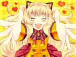  animal_ears blonde_hair blush cat_ears closed_eyes eyes_closed heart rye_(yuetsuki) seeu smile vocaloid yuetsuki 