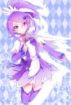  1girl anthiea cure_sword dokidoki!_precure kenzaki_makoto magical_girl precure purple_eyes purple_hair solo thighhighs 