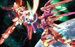  00_raiser battle earth energy_sword gundam gundam_00 highres mecha reborns_gundam space sparkle sword trans-am weapon zefai 