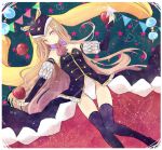  animal_hat apfl0515 apple bad_id black_legwear boots brown_hair food fruit hat holding holding_apple holding_fruit long_hair long_legs mawaru_penguindrum pink_eyes princess_of_the_crystal solo takakura_himari thigh-highs thigh_boots thighhighs 