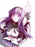  black_hair hairband hazumi_miruku long_hair mahou_shoujo_madoka_magica oekaki perspective purple_eyes raised_hand violet_eyes 