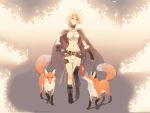  animal animal_ears brown_eyes cleavage dav fox foxgirl necklace orange_hair patricia photoshop sword tail thigh-highs thighhighs weapon 