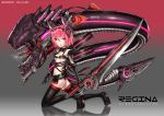  gia pink_eyes pink_hair short_hair sword thighhighs weapon 