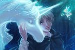  animal axis_powers_hetalia blonde_hair cloak england_(hetalia) fairy signed tagme unicorn 