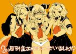  1boy 2girls astaroth_(p&amp;d) belial_(p&amp;d) bespectacled braid crossdressinging drill_hair glasses hair_ornament hand_on_another&#039;s_shoulder hera_(p&amp;d) horns long_hair long_skirt monochrome multiple_girls neckerchief no_pants panties panties_under_pantyhose pantyhose pointy_ears puzzle_&amp;_dragons school_uniform serafuku short_hair skirt tomotsuka_haruomi twin_braids twin_drills underwear wings 