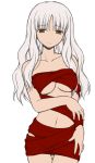  artist_request breasts caren_hortensia caren_ortensia center_part cloth colored fate/hollow_ataraxia fate/stay_night fate_(series) flat_color long_hair no_nose silver_hair solo source_request white_hair yellow_eyes 