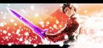  brown_hair coat gloves gotou_(pixiv37128) highres lloyd_irving male serious solo spiked_hair spiky_hair sword tales_of_(series) tales_of_symphonia weapon 