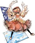  :d adapted_costume closed_eyes fifiruu fingernails hat long_fingernails mystia_lorelei no_nose open_mouth outstretched_arms pantyhose short_hair singing smile solo spread_arms touhou wide_sleeves wings 