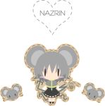  alice4127 basket chibi grey_hair mouse nazrin short_hair solo touhou 