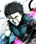 1boy bad_id fate/stay_night fate/zero fate_(series) lancer_(fate/zero) male s_tanly solo yellow_eyes 