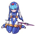  android between_thighs blue blue_eyes breasts capcom elbow_gloves fairy_leviathan female girl girutaabo gloves guardian_of_neo_arcadia guardian_of_the_sea guardians_of_master_x guardians_of_neo_arcadia gynoid helmet javalin kneeling knees_together_feet_apart leviathan leviathan_(megaman) leviathan_(rockman) megaman_zero mmz neo_arcadia oekaki reploid rmz robot rockman rockman_zero sitting solo spear staff thigh-highs thighhighs v_arms wariza woman 
