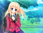  blonde_hair blue_eyes character_request game_cg hinamatsuri_touko seifuku tagme_(character) tree yume_miru_tsuki_no_lunalutia 