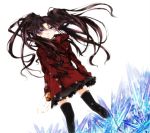  28choco bad_id black_legwear blue_eyes brown_hair crystal dutch_angle fate/stay_night fate/zero fate_(series) floating_hair long_hair pocket_watch skirt solo thigh-highs thighhighs tohsaka_rin toosaka_rin twintails watch young zettai_ryouiki 