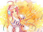  arishiki headphones long_hair pink_hair red_eyes sf-a2_miki vocaloid 