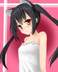  animal_ears black_hair cat_ears k-on! kemonomimi_mode long_hair nakano_azusa nurie red_eyes solo twintails 
