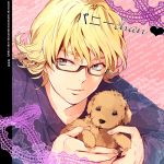  alternate_costume bad_id barnaby_brooks_jr blonde_hair dog glasses green_eyes lace lowres male puppy solo tiger_&amp;_bunny trocco 