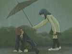  meiko multiple_girls rain sasaki_es the_thought_to_tell_(vocaloid) umbrella vocaloid 