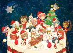  blue_eyes boots brown_hair cake candy_cane christmas christmas_tree endou_mamoru everyone food gift gloves green_eyes hat hayami_tsurumasa inazuma_eleven inazuma_eleven_(series) inazuma_eleven_go kageyama_hikaru kariya_masaki kirino_ranmaru kurama_norihito long_hair matsukaze_tenma nishiki_ryouma nishizono_shinsuke open_mouth santa_costume santa_hat seto_midori shindou_takuto short_hair snow sorano_aoi star tsurugi_kyousuke twintails yamana_akane 