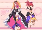  ??? bare_shoulders bat_wings bird boots bow breasts brown_hair cleavage collar crossed_legs crossover disgaea elbow_gloves erzihua_guimao etna frills gloves hat highres legs_crossed leotard long_hair mawaru_penguindrum multiple_girls penguin penguin_3-gou penguin_hat pink_eyes pointy_ears princess_of_the_crystal prinny red_eyes red_hair redhead sitting skull sweatdrop takakura_himari thigh-highs thigh_boots thighhighs tongue wings ã©â¬â¼ã¨â²â€œã¥â¨ëœ 