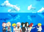  black_hair blonde_hair haruno_sakura jiraiya long_hair multiple_girls namikaze_minato naruto orochimaru pink_hair red_hair short_hair time_paradox tsunade uchiha_sasuke uzumaki_kushina uzumaki_naruto white_hair 